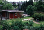 The puppy house in the garden